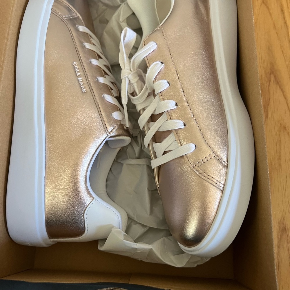 Cole Haan Women's Rose Gold Sneakers NIB size 9